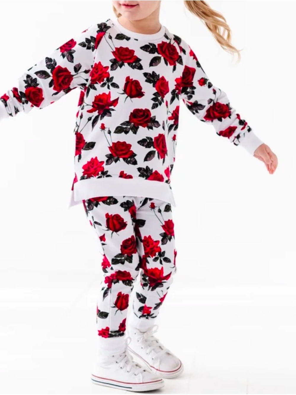 Bums And Roses Rose Print jogger Set